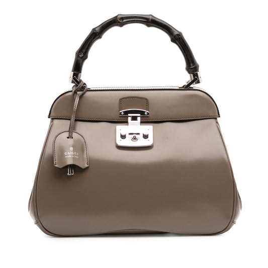 Gucci Medium Smooth Calfskin Bamboo Lock Handbag