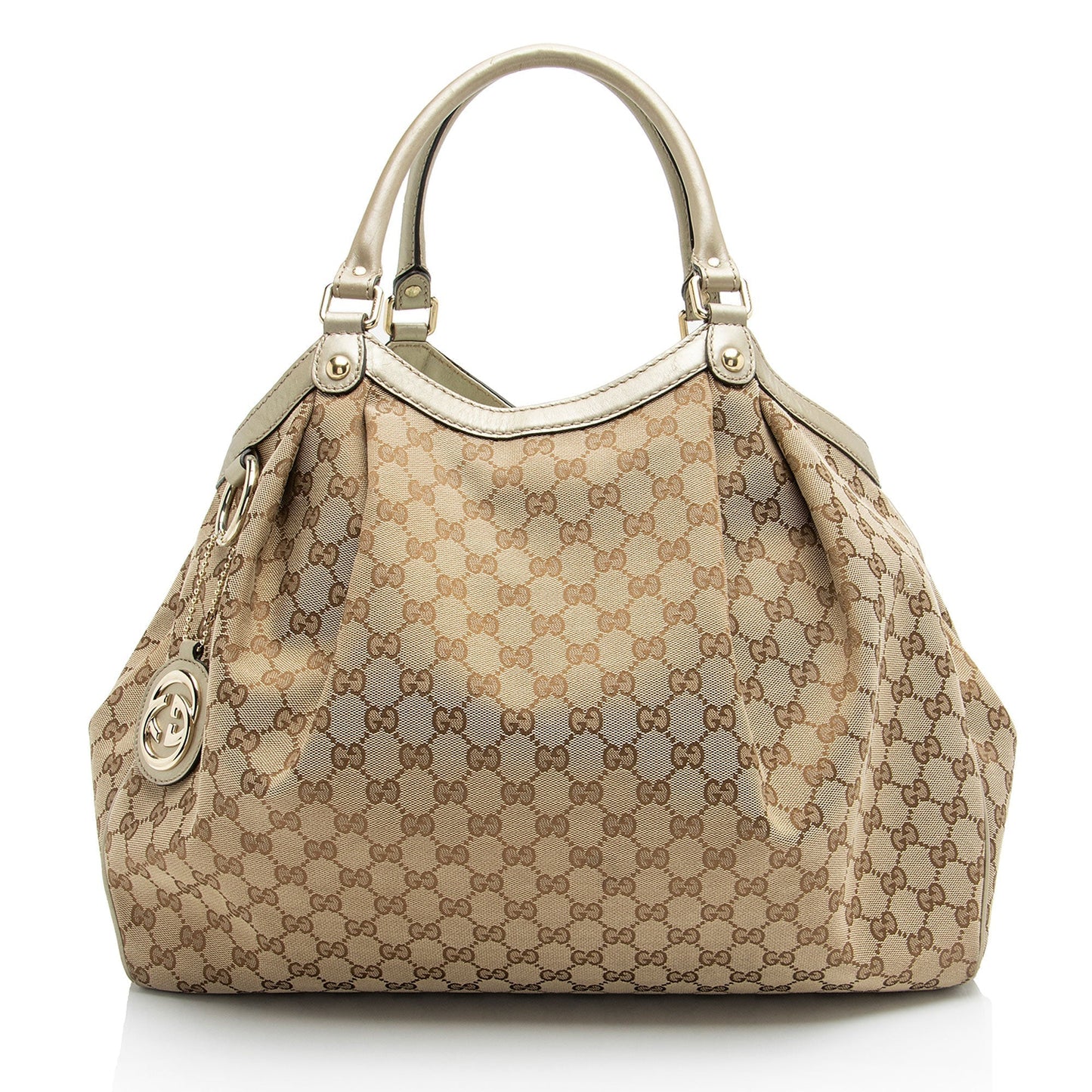 Gucci Metallic GG Canvas Sukey Large Tote