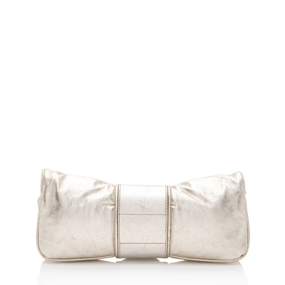 Gucci Metallic Leather Papillon Hysteria Clutch