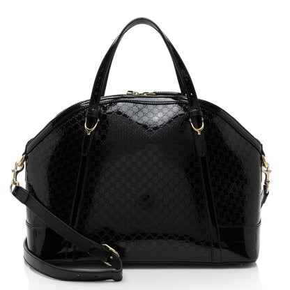 Gucci Microguccissima Patent Leather Nice Satchel (SHF-pCYqKU)