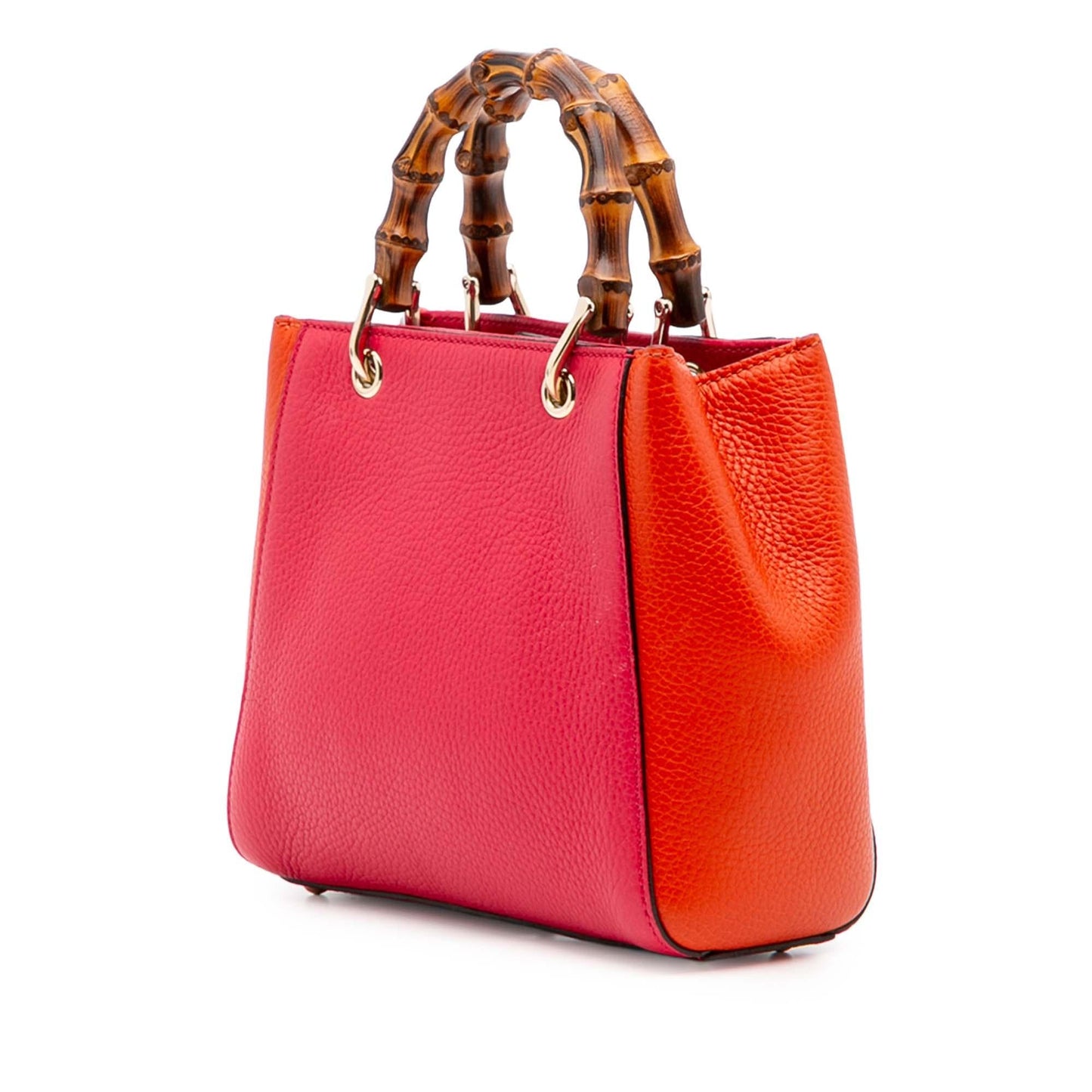 Gucci Mini Bicolor Calfskin Bamboo Shopper Satchel