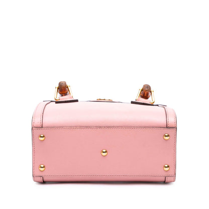 Gucci Mini Calfskin Bamboo Diana Satchel