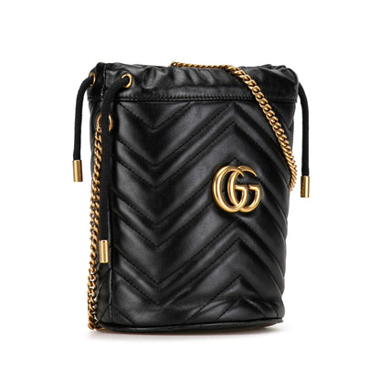Gucci Mini GG Marmont Matelasse Bucket Bag