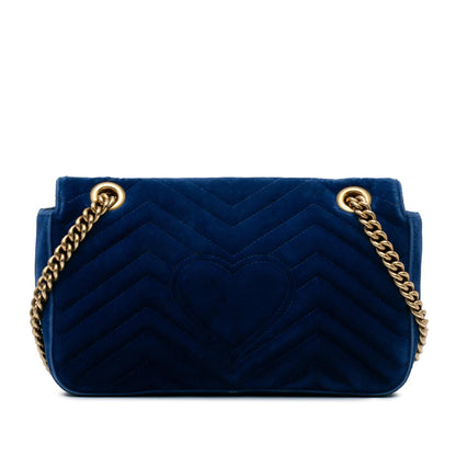 Gucci Mini GG Marmont Matelasse Velvet Crossbody (SHG-J4w2zv)
