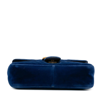 Gucci Mini GG Marmont Matelasse Velvet Crossbody (SHG-J4w2zv)