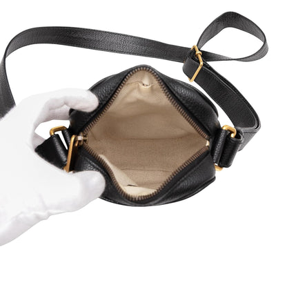 Gucci Mini Grained Calfskin Logo Crossbody