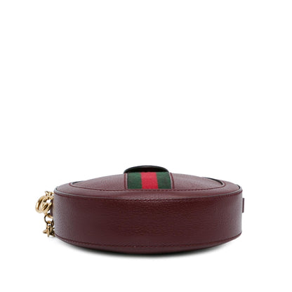 Gucci Mini Round Ophidia Leather Crossbody Bag (SHG-GPbMvF)
