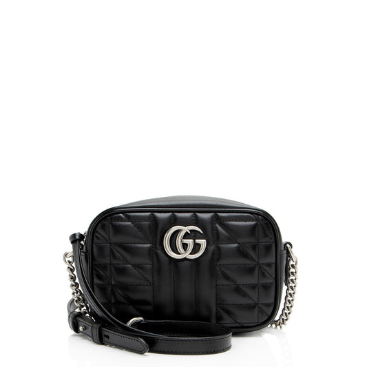 Gucci Mixed Matelasse Leather GG Marmont Aria Mini Camera Bag