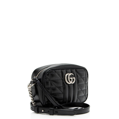 Gucci Mixed Matelasse Leather GG Marmont Aria Mini Camera Bag