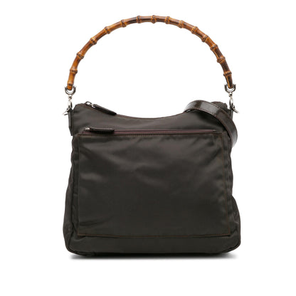 Gucci Nylon Bamboo Satchel