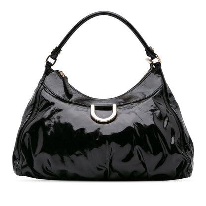 Gucci Patent Abbey D Ring Shoulder Bag