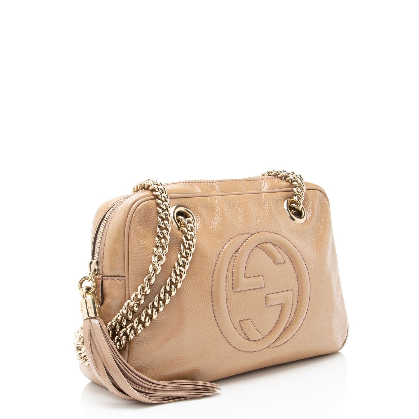 Gucci Patent Leather Soho Chain Small Shoulder Bag