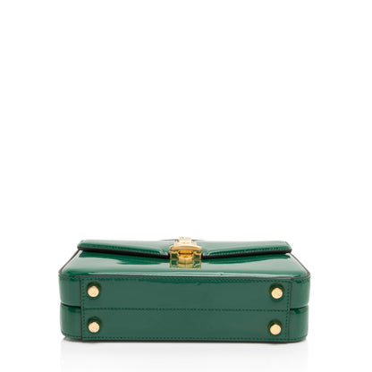 Gucci Patent Leather Sylvie 1969 Mini Top Handle (SHF-iiXdUI)