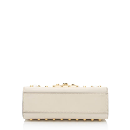 Gucci Pearl Embellished Leather Padlock Small Shoulder Bag (SHF-2JmpQy)