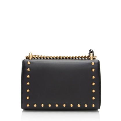Gucci Pearl Embellished Leather Padlock Small Shoulder Bag