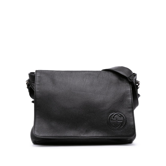 Gucci Pebbled Calfskin Soho Messenger Bag