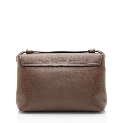 Gucci Pebbled Leather GG Marmont Shoulder Bag (SHF-h48Iia)