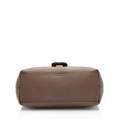 Gucci Pebbled Leather GG Marmont Shoulder Bag (SHF-h48Iia)