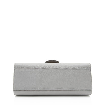 Gucci Pebbled Leather GG Marmont Top Handle