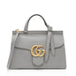 Gucci Pebbled Leather GG Marmont Top Handle