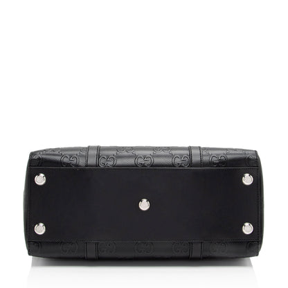 Gucci Perforated GG Embossed Zip Tote (SHF-Rjdpkd)