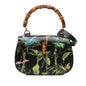 Gucci Printed Calfskin Tropical Bamboo Night Satchel
