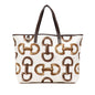 Gucci Printed Canvas Horsebit Tote