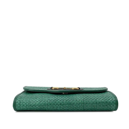 Gucci Raffia Horsebit 1955 Chain Bag (SHG-5XcQjW)