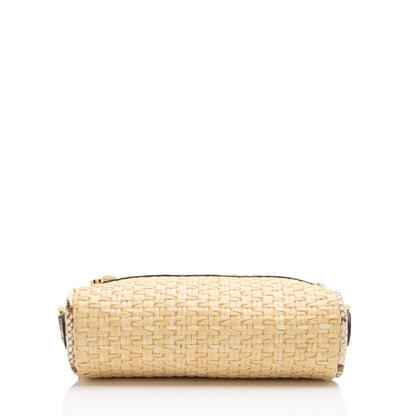 Gucci Raffia Snakeskin Ophidia Mini Shoulder Bag