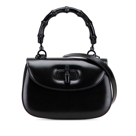 Gucci Small Calfskin 1947 Bamboo Top Handle Bag