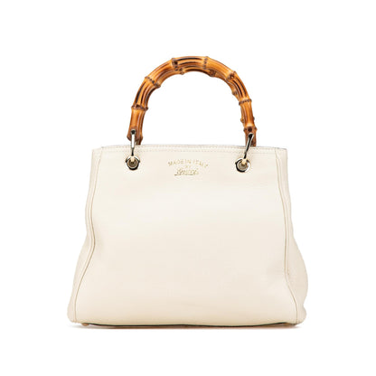 Gucci Small Calfskin Bamboo Shopper Satchel