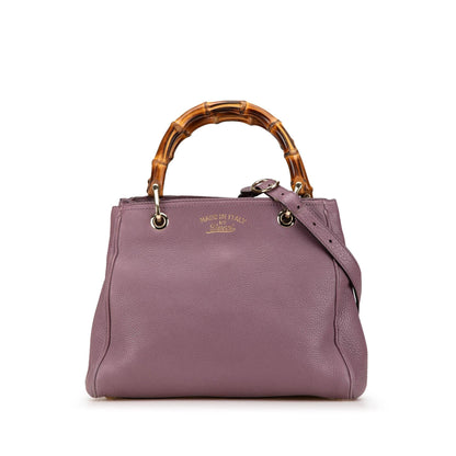 Gucci Small Calfskin Bamboo Shopper Satchel