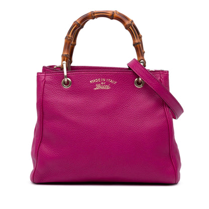 Gucci Small Calfskin Bamboo Shopper Satchel
