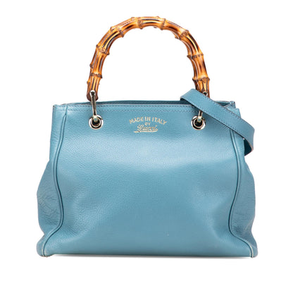 Gucci Small Calfskin Bamboo Shopper Satchel