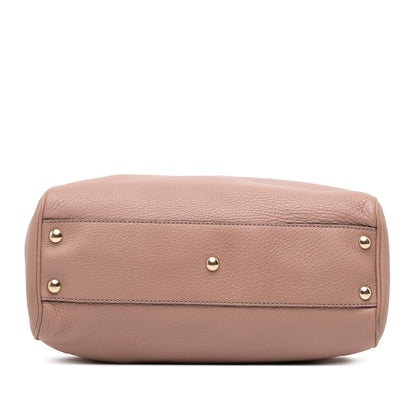 Gucci Small Calfskin Bamboo Shopper Satchel