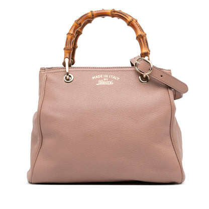 Gucci Small Calfskin Bamboo Shopper Satchel