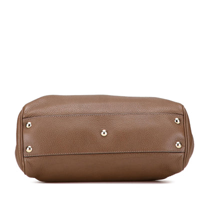 Gucci Small Calfskin Bamboo Shopper Satchel