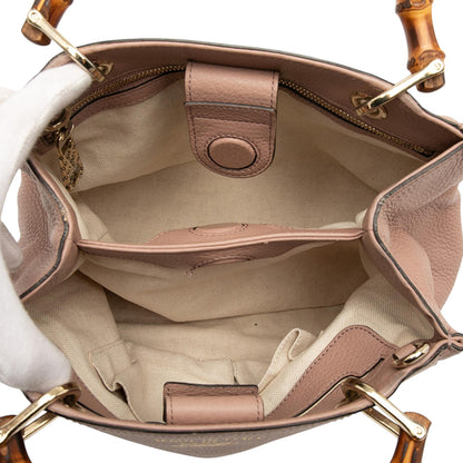 Gucci Small Calfskin Bamboo Shopper Satchel