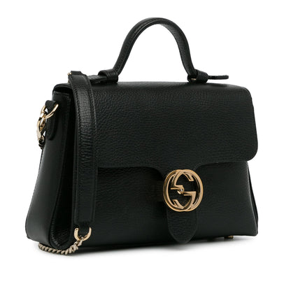 Gucci Small Dollar Calf Interlocking G Satchel (SHG-uqc1wk)