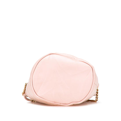 Gucci Small GG Marmont Leather Matelasse Bucket Bag
