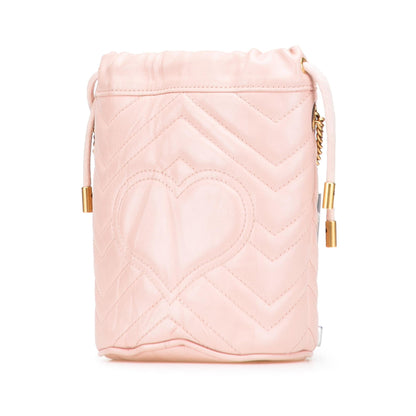 Gucci Small GG Marmont Leather Matelasse Bucket Bag