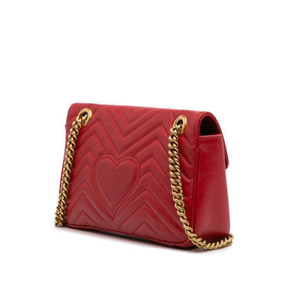 Gucci Small GG Marmont Matelasse Leather Flap Crossbody