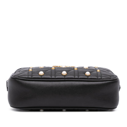 Gucci Small GG Marmont Matelasse Leather Pearl Studded Crossbody