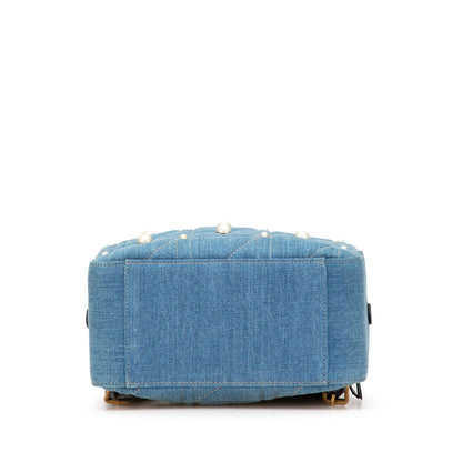 Gucci Small GG Marmont Pearl Denim Backpack