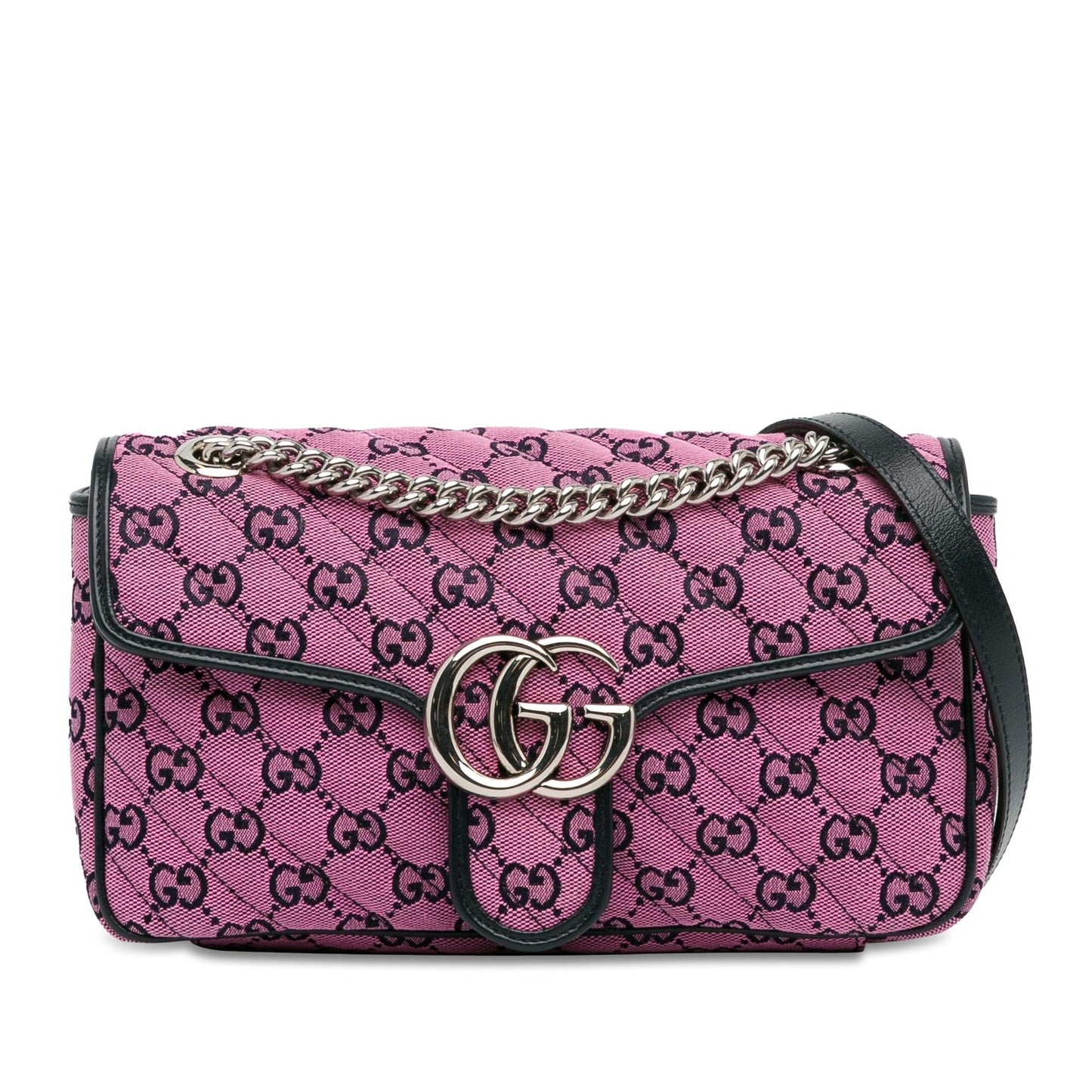 Gucci Small GG Multicolor Canvas Marmont Crossbody Bag (SHG-T1ZD4V)