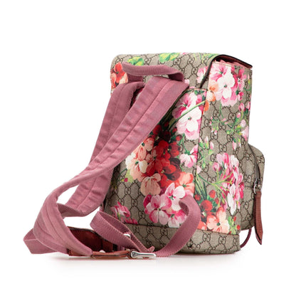 Gucci Small GG Supreme Blooms Single Buckle Backpack