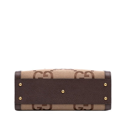 Gucci Small Jumbo GG Canvas Bamboo Diana Satchel