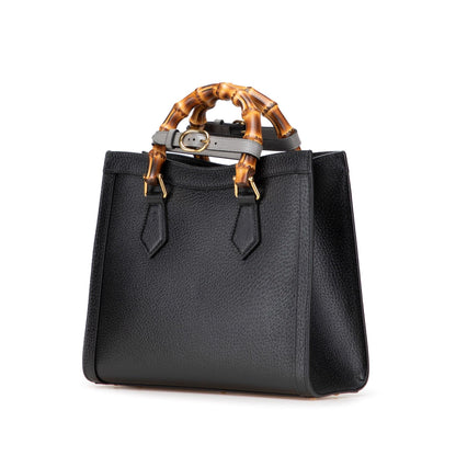 Gucci Small Leather Bamboo Diana Satchel