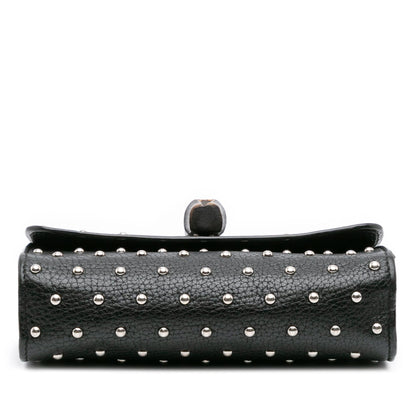 Gucci Small Leather Studded Miss Bamboo Crossbody