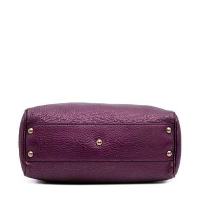 Gucci Small Metallic Calfskin Bamboo Shopper Satchel
